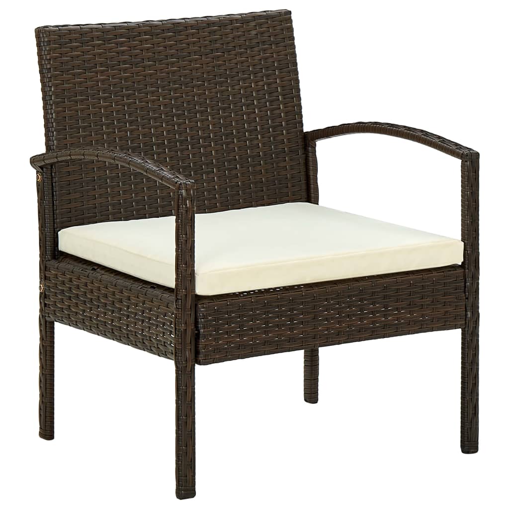 Garden Chair With Cushion Poly Rattan