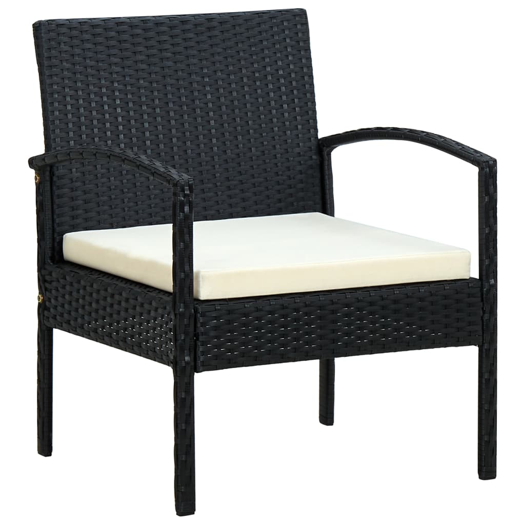 Garden Chair With Cushion Poly Rattan