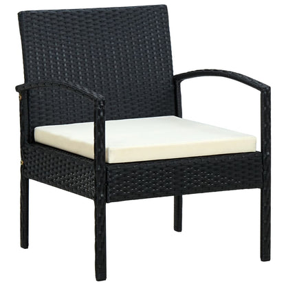 Garden Chair With Cushion Poly Rattan