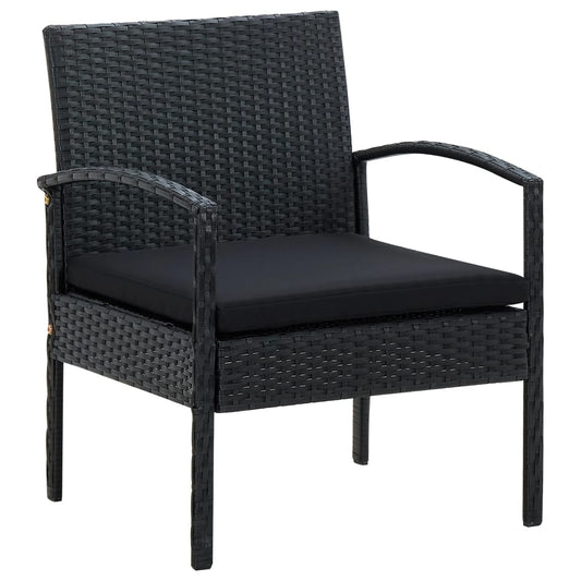 Garden Chair With Cushion Poly Rattan
