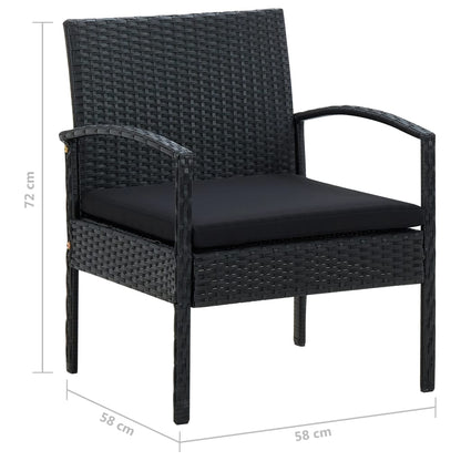 Garden Chair With Cushion Poly Rattan