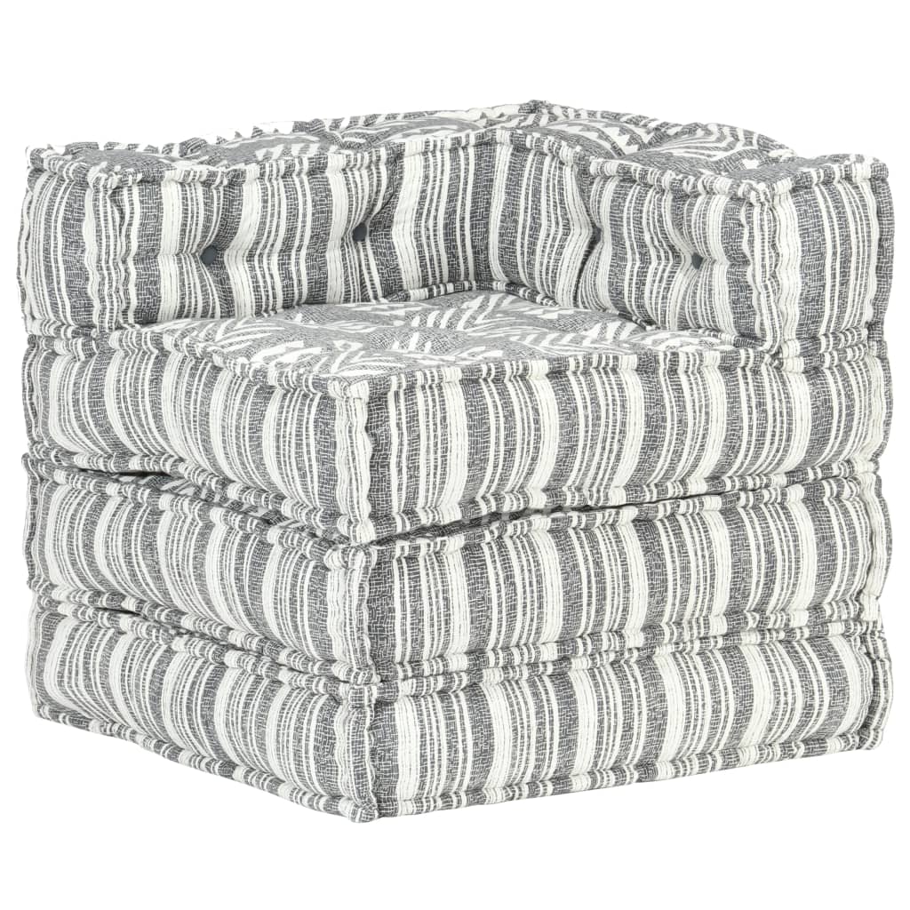 2-Seater Modular Pouffe Fabric