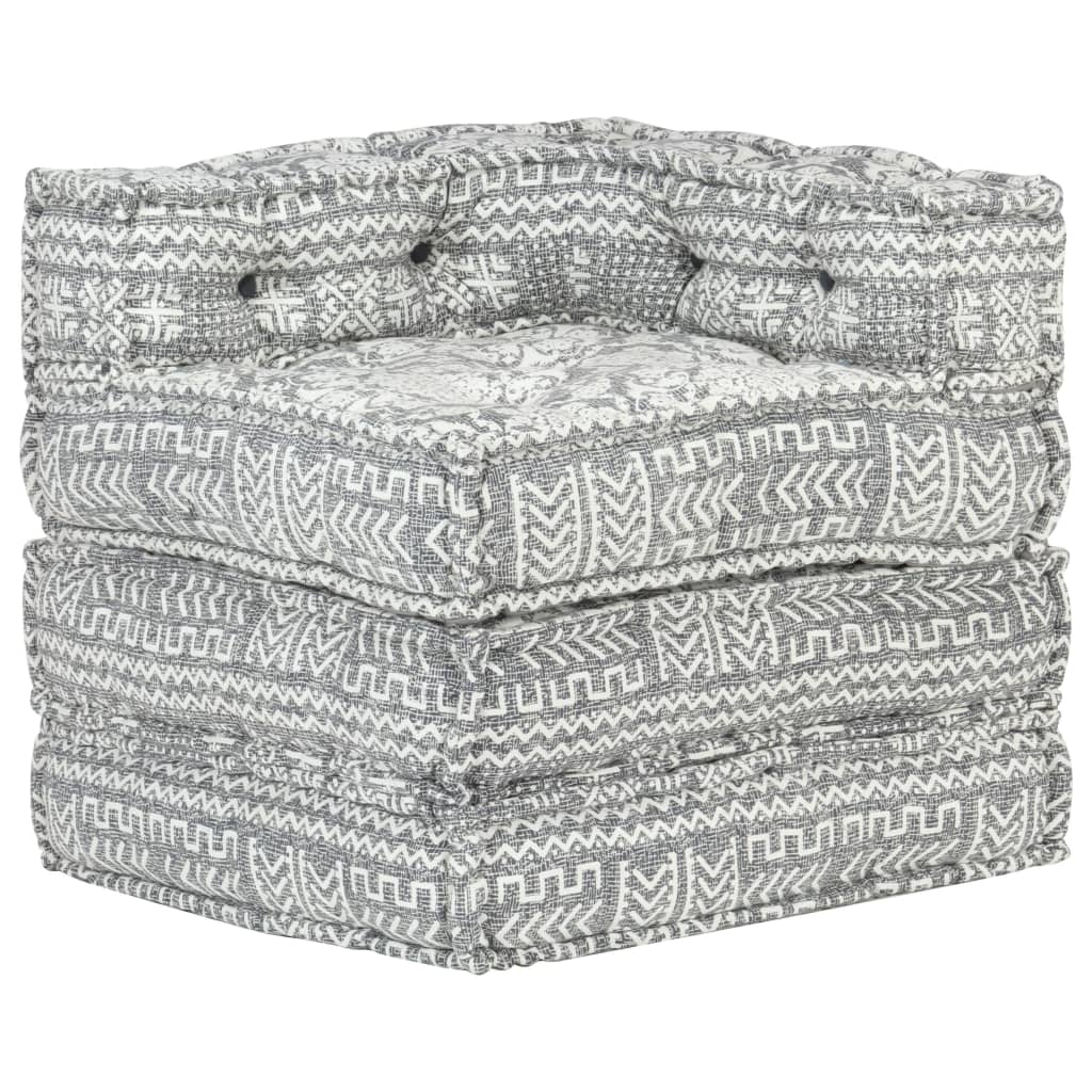 2-Seater Modular Pouffe Fabric