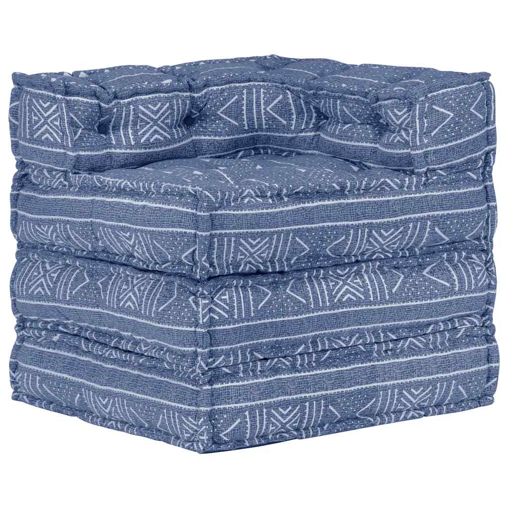 2-Seater Modular Pouffe Fabric