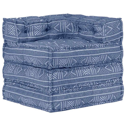 2-Seater Modular Pouffe Fabric