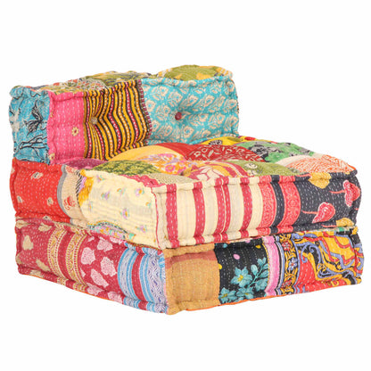 2-Seater Modular Pouffe Fabric