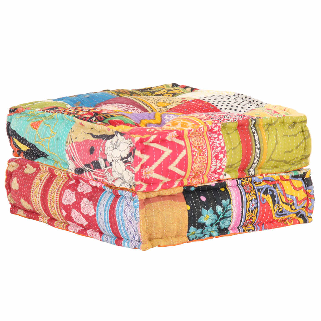 2-Seater Modular Pouffe Fabric