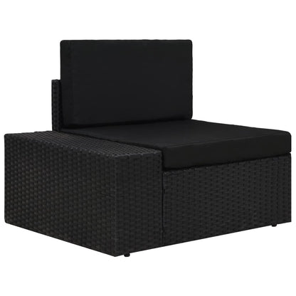 Sectional Sofa 2-Seater Poly Rattan