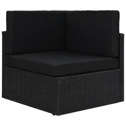 Sectional Sofa 2-Seater Poly Rattan
