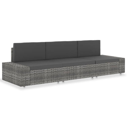 Sectional Sofa 2-Seater Poly Rattan