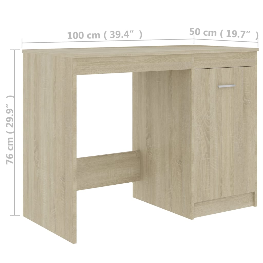 Desk 100X50X76 Cm Engineered Wood