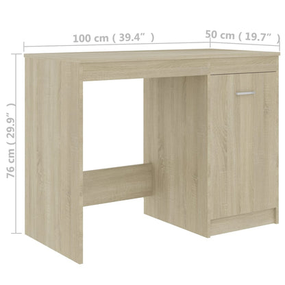 Desk 100X50X76 Cm Engineered Wood