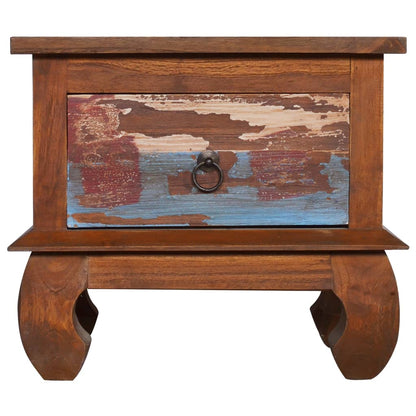 Bedside Cabinet 45X35X40 Cm Reclaimed Teak Wood