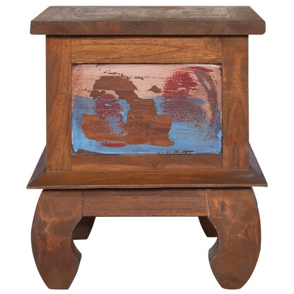 Bedside Cabinet 45X35X40 Cm Reclaimed Teak Wood