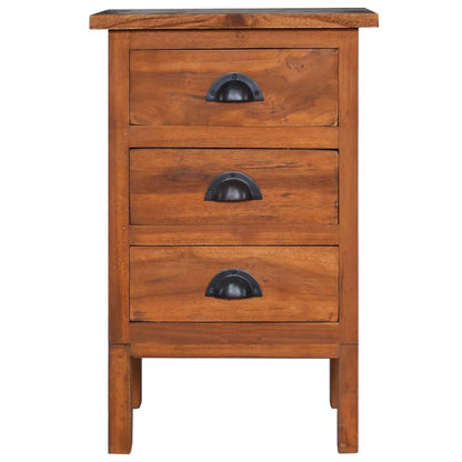 Bedside Cabinet 40X35X60 Cm Solid Teak Wood