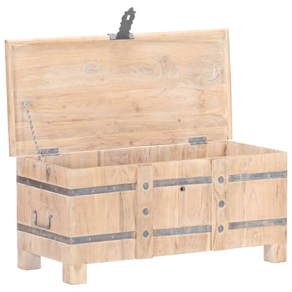 Chest 90X40X40 Cm Solid Acacia Wood