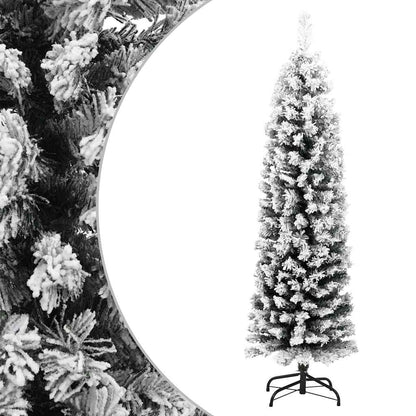 Slim Artificial Pre-Lit Christmas Tree With Ball Set Green