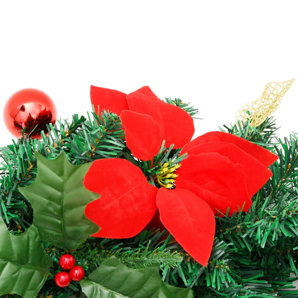 Christmas Garland With Led Lights Green 2.7 M Pvc