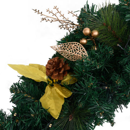 Christmas Garland With Led Lights Green 2.7 M Pvc