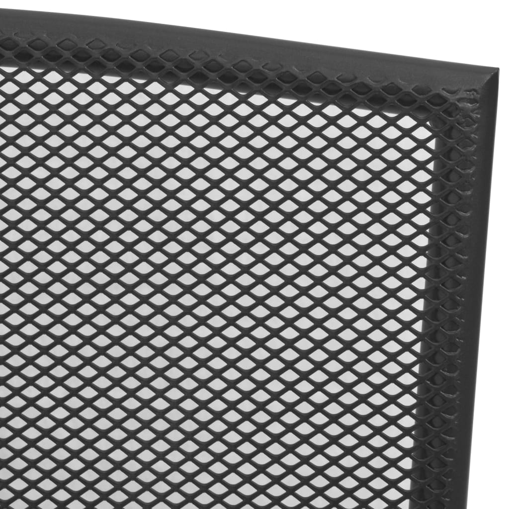 Outdoor Chairs 4 Pcs Mesh Design Steel