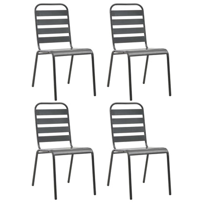 Stackable Outdoor Chairs 2 Pcs Steel