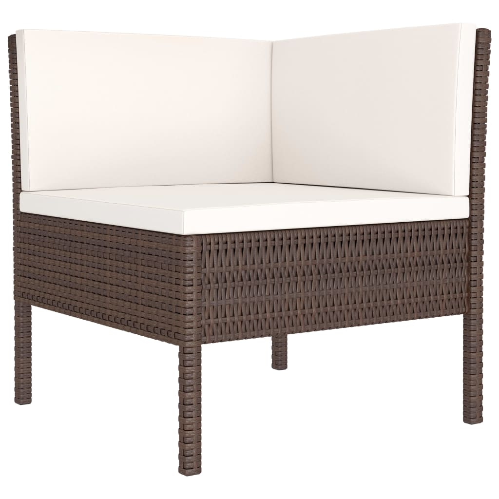 3 Piece Garden Lounge Set With Cushions Poly Rattan