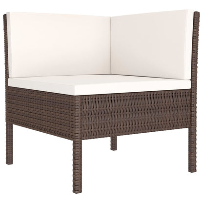 3 Piece Garden Lounge Set With Cushions Poly Rattan