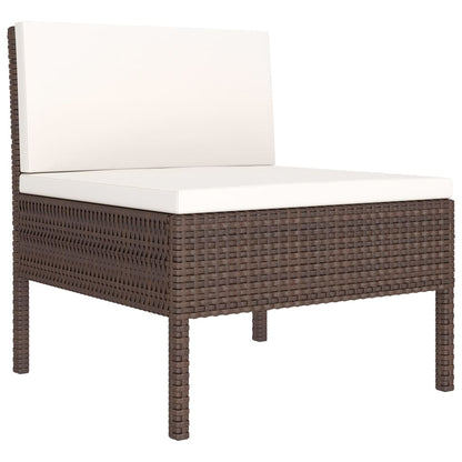 3 Piece Garden Lounge Set With Cushions Poly Rattan