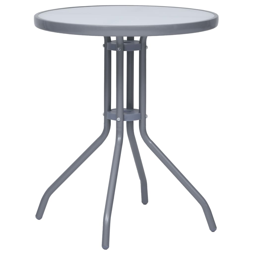 Garden Table 80 Cm Steel And Glass