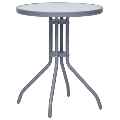 Garden Table 80 Cm Steel And Glass