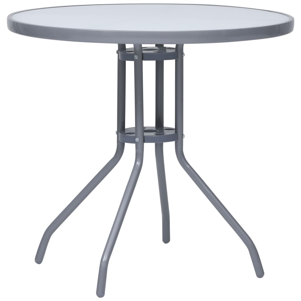 Garden Table 80 Cm Steel And Glass