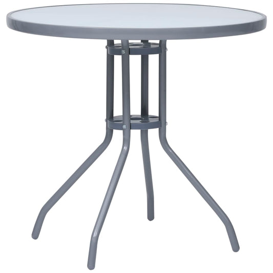 Garden Table 80 Cm Steel And Glass
