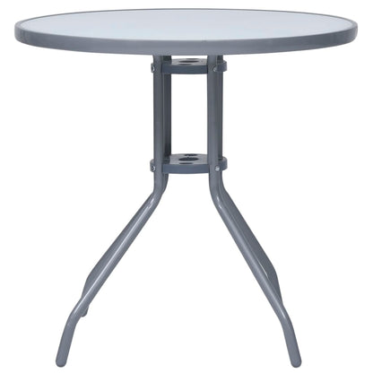 Garden Table 80 Cm Steel And Glass