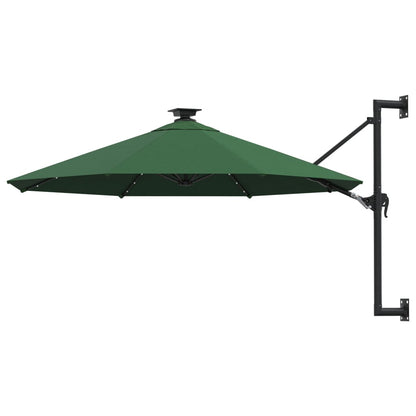 Wall-Mounted Garden Parasol With Leds 300 Cm