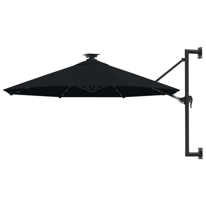 Wall-Mounted Garden Parasol With Leds 300 Cm