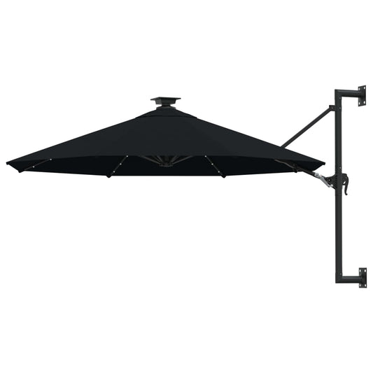 Wall-Mounted Garden Parasol With Leds 300 Cm