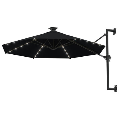 Wall-Mounted Garden Parasol With Leds 300 Cm