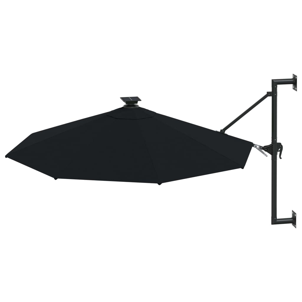 Wall-Mounted Garden Parasol With Leds 300 Cm