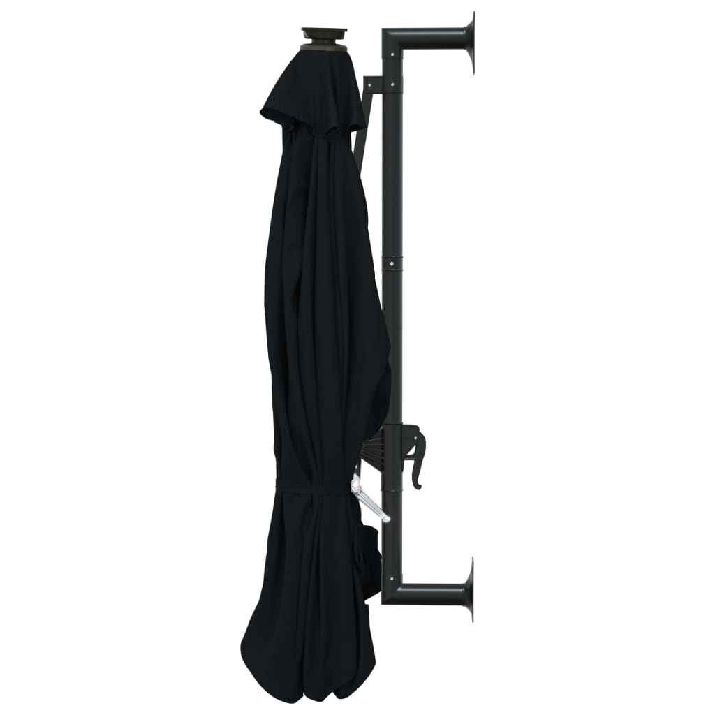 Wall-Mounted Garden Parasol With Leds 300 Cm