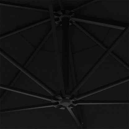 Wall-Mounted Garden Parasol With Leds 300 Cm