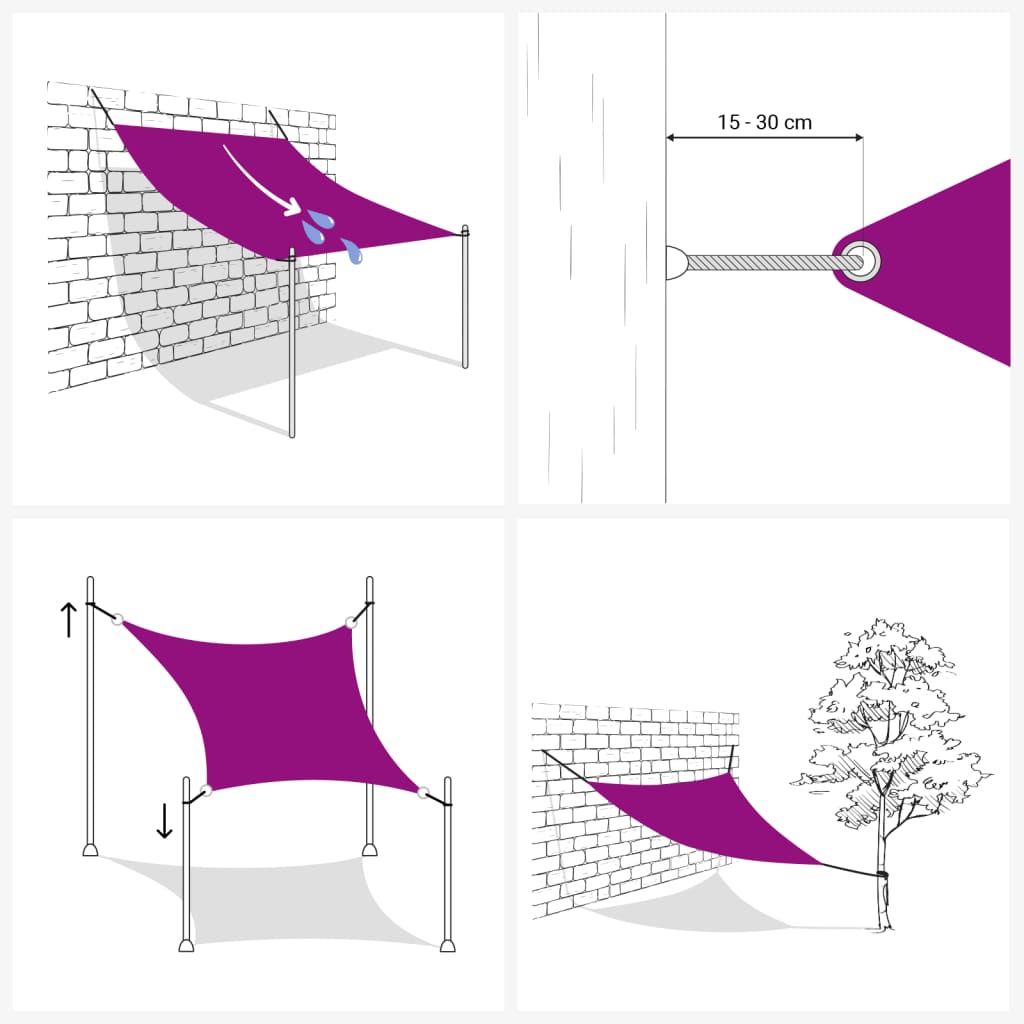 Sunshade Sail Oxford Fabric Rectangular