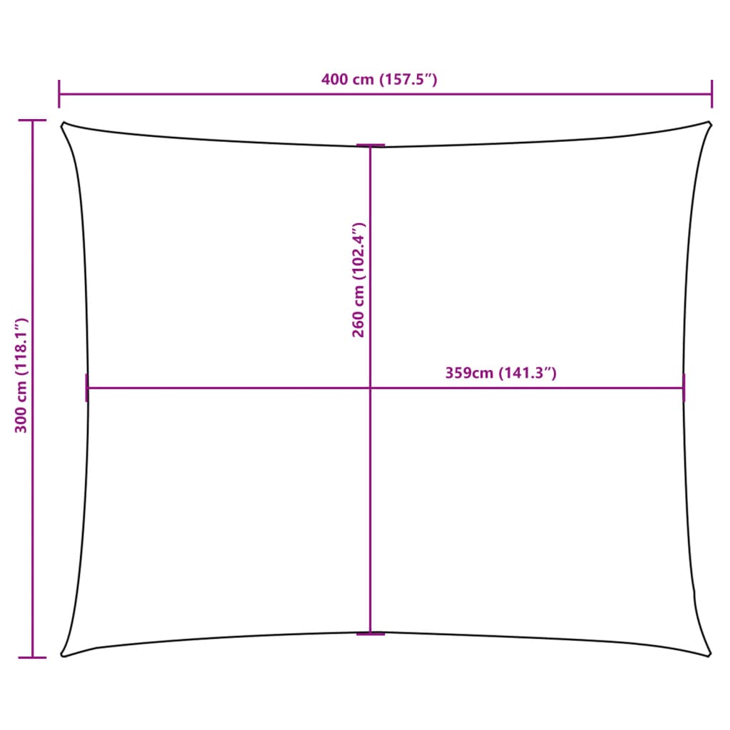Sunshade Sail Oxford Fabric Rectangular
