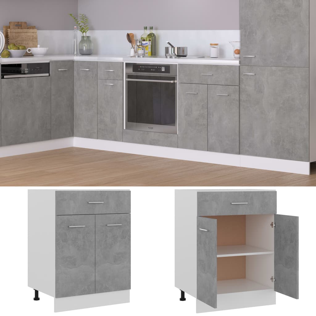 Drawer Bottom Cabinet 60X46X81.5 Cm Engineered Wood