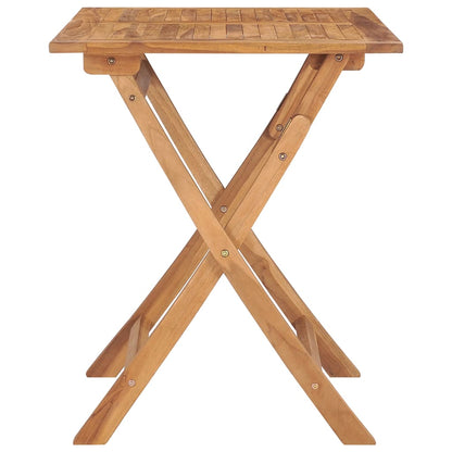 Folding Garden Dining Table 90X60X75 Cm Solid Teak Wood