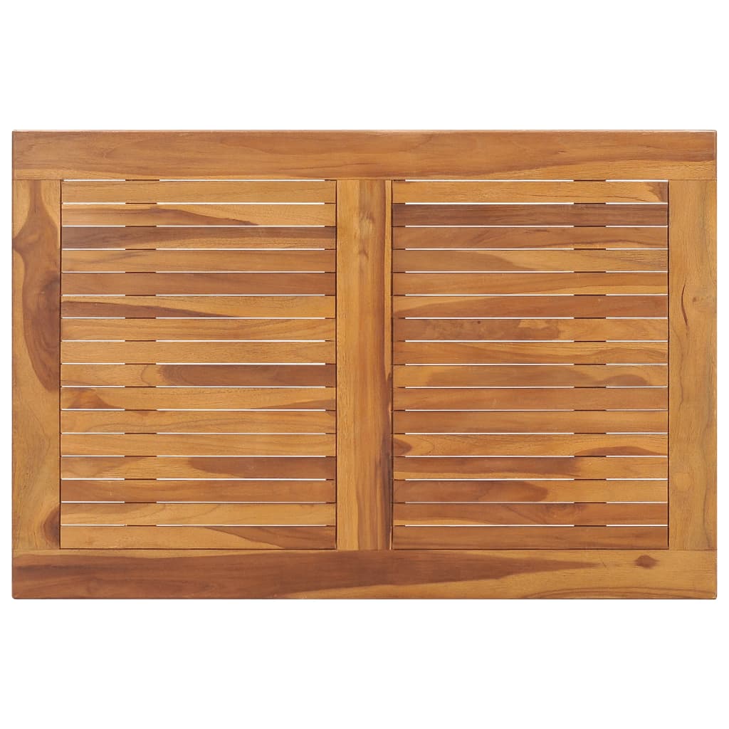 Folding Garden Dining Table 90X60X75 Cm Solid Teak Wood