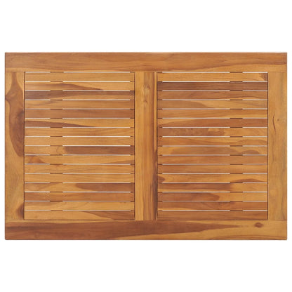 Folding Garden Dining Table 90X60X75 Cm Solid Teak Wood