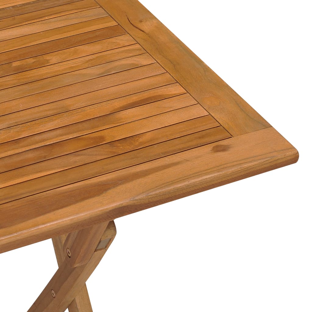 Folding Garden Dining Table 90X60X75 Cm Solid Teak Wood