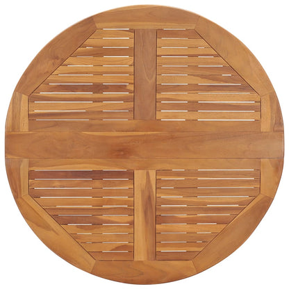 Folding Garden Dining Table Ø90X75 Cm Solid Teak Wood