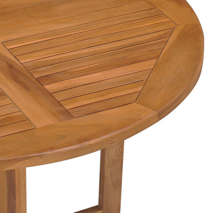 Folding Garden Dining Table Ø90X75 Cm Solid Teak Wood