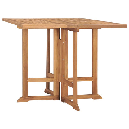 Folding Garden Dining Table Ø90X75 Cm Solid Teak Wood